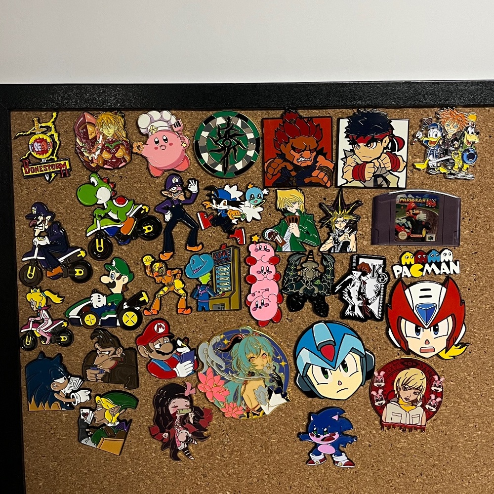 Yugioh Sonic Hat Pin Choice Any On Board Pins Hat Bag Street Fighter Mario